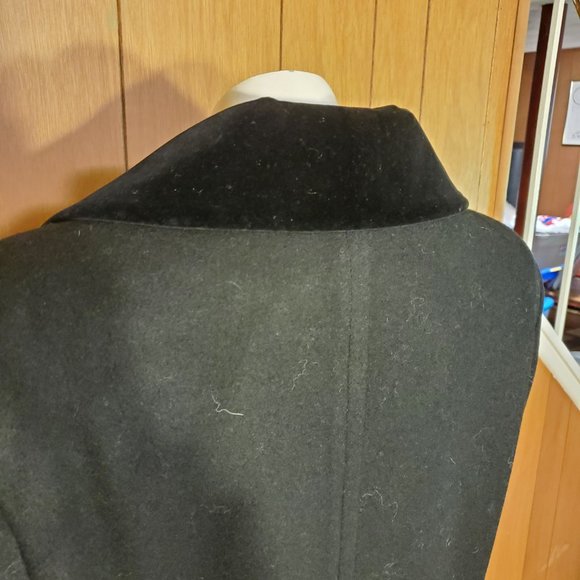NWT Vintage Jones New York Crushed Velvet Wool Trench Coat Women's Size 14 - Picture 7 of 12